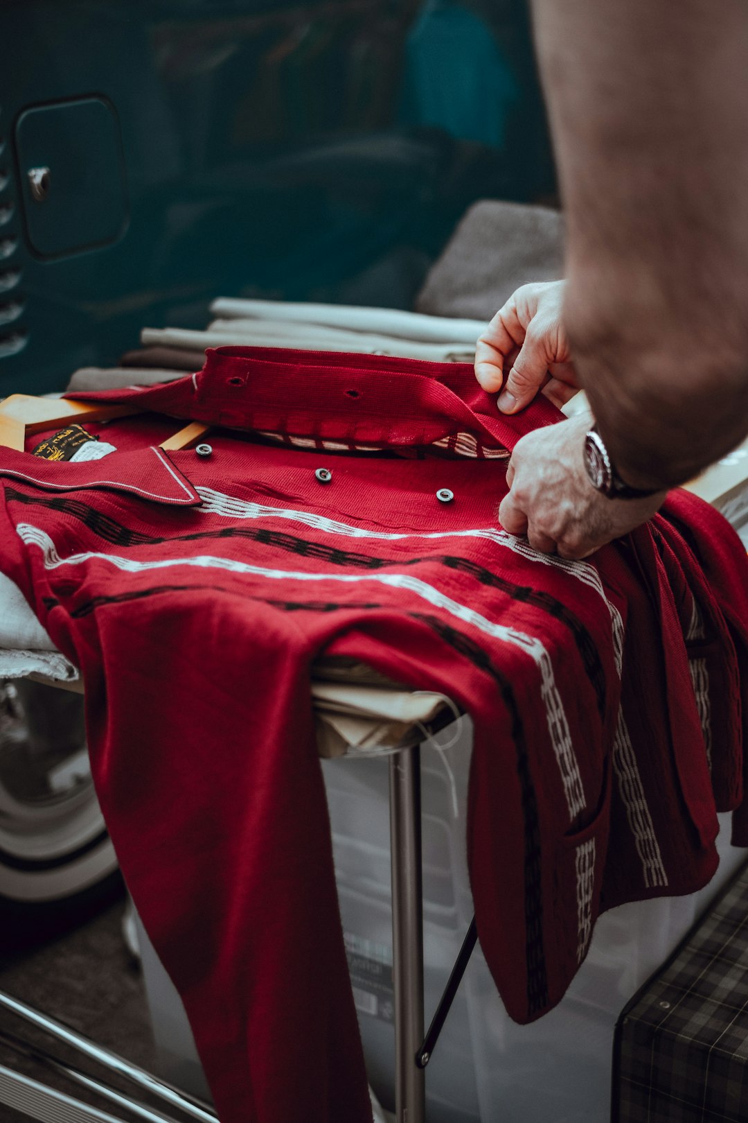 retro red jumper